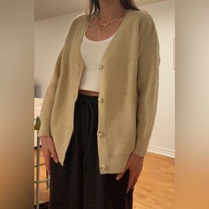 Cozy Cocoon Cardigan, Oatmeal, Size L